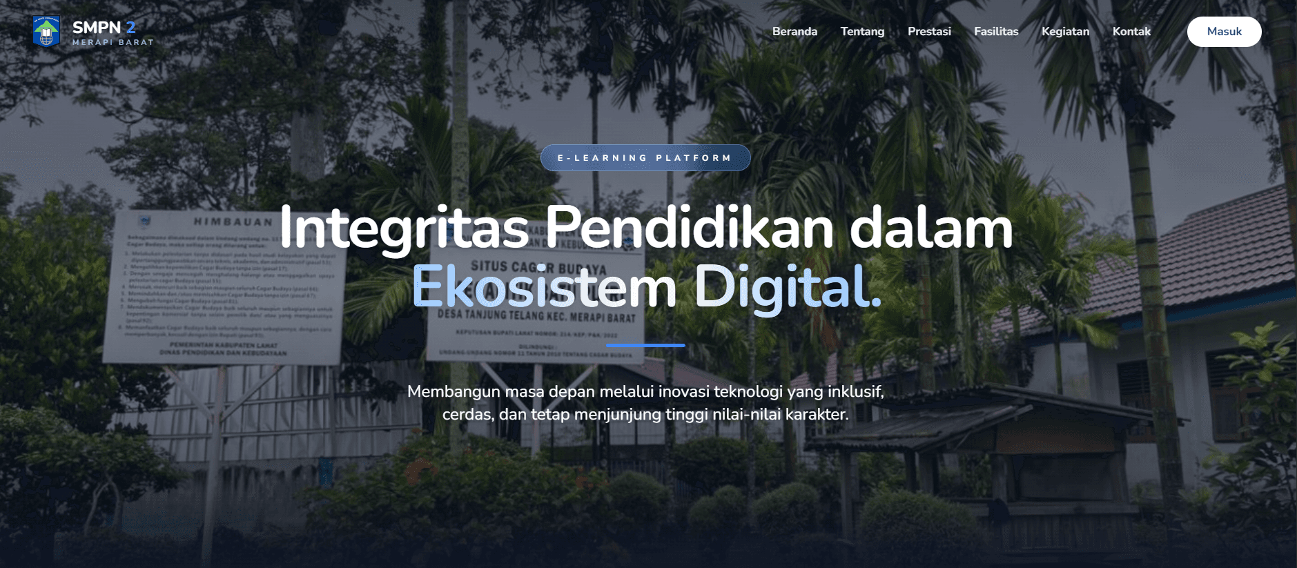 Dashboard Admin E-Learning